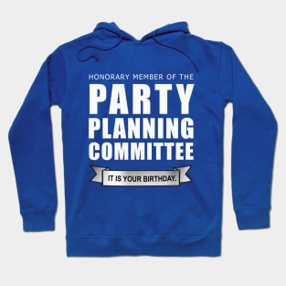 Honorary Member of the Party Planning Committee • The Office Shirt • White Text Hoodie